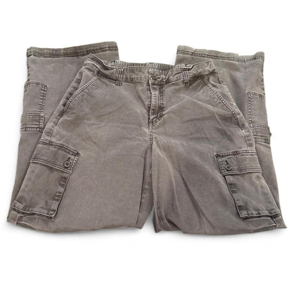 Wild Fable Womens Cargo Pants Faded Black Gray Wide Leg Utility Size Medium